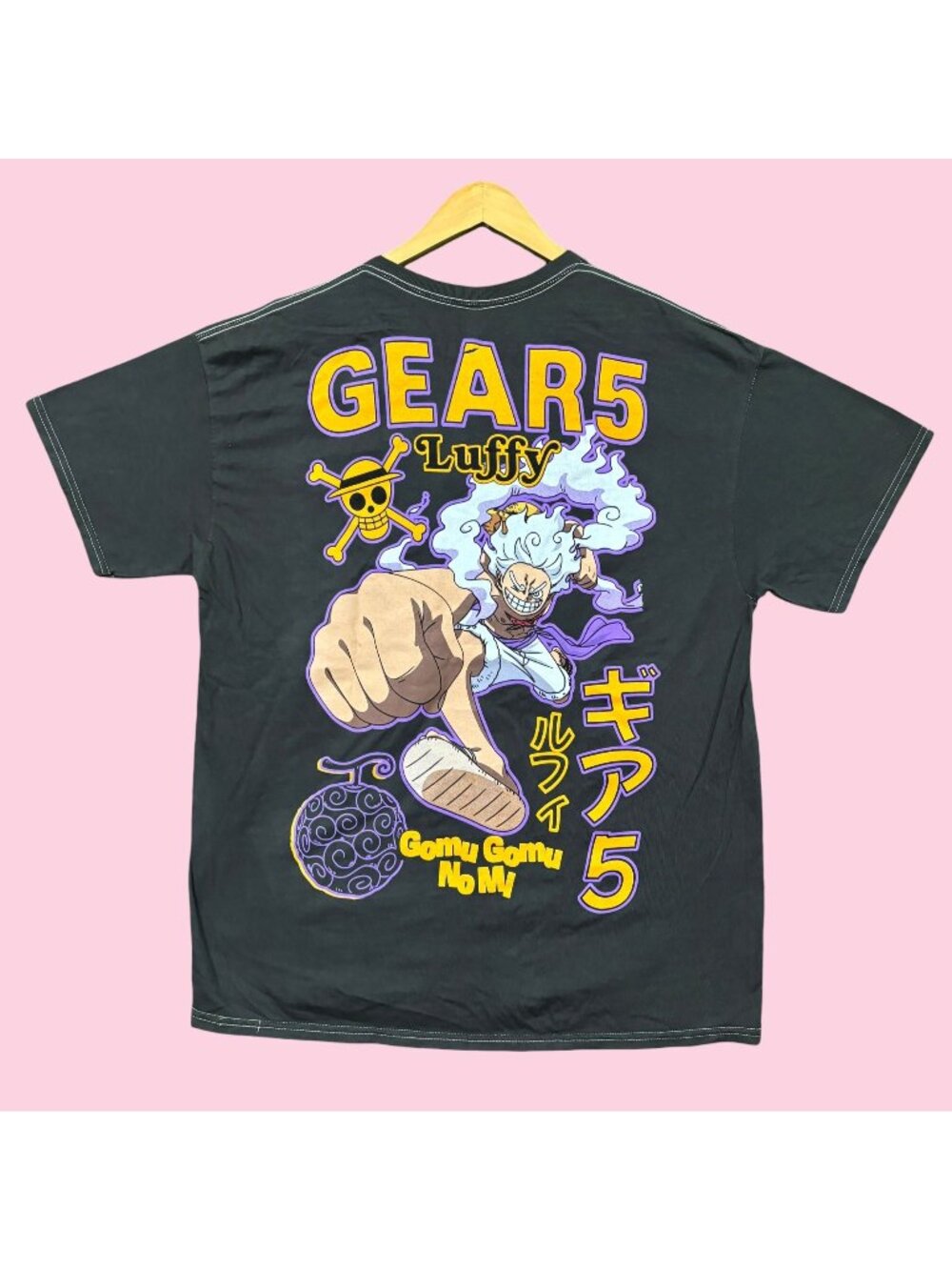 One Piece Anime Gomu Gomu No Mi Gear5 Luffy Tee L
